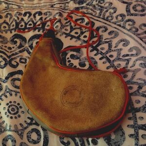Vintage Bota Suede Leather Water, wine, Bag Canteen 2 Liter